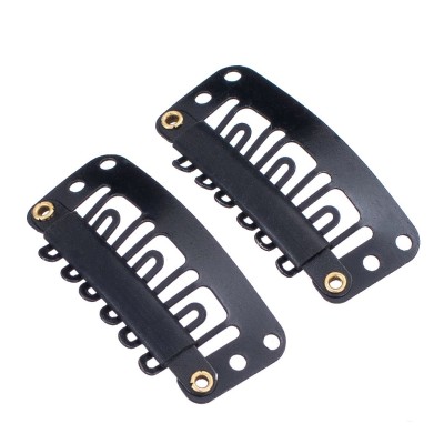 Clips tipo U Negro (10 uds), para extensiones de cabello