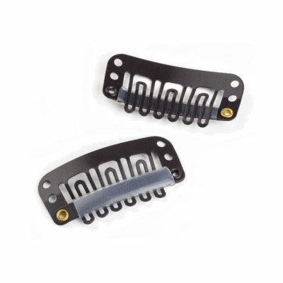 Clips tipo U Marron (10 uds), para extensiones de cabello