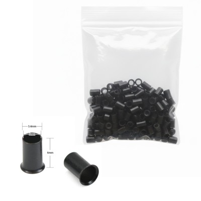 Copper Rings Negro (500 Uds) Tubos de cobre o grapas para extensiones de cabello