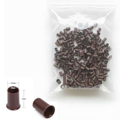 Copper Micro Rings Marrón (50 Uds) Tubos de cobre o grapas para extensiones de cabello