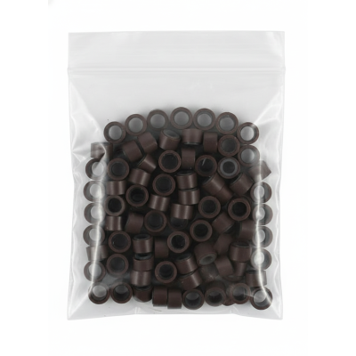 Micro Rings (grapas) Marron, con Rosca (Bls 50) para Extensiones