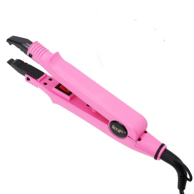 Tenaza de Fusión y de Fundir con Termostato Rosa Ergonómica para extensiones de Cabello