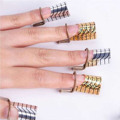 Moldes Reusables para Uñas (5 Uds) de plásticos de fuerte agarre