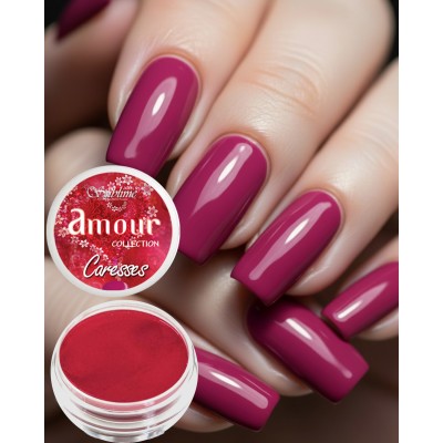 Polvo Acrílico "Caresses" 7g (Rojo vino fuerte) Amour Colección