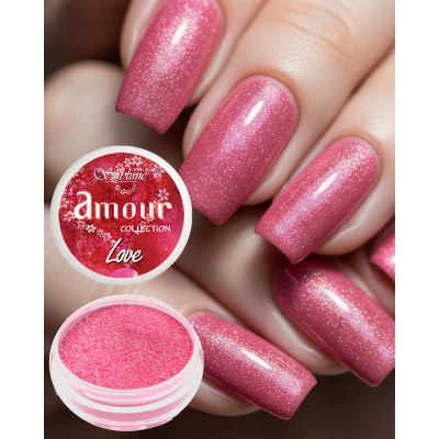 Polvo Acrílico "Love" 7g (Rosa con purpurina) Amour Colección