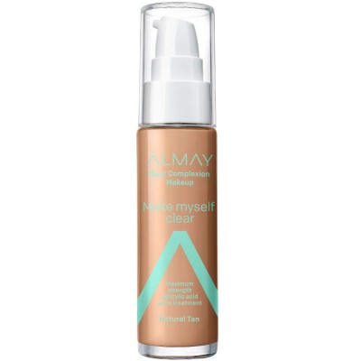 Base Clear Complex Almay 710 NaturalTan, cobertura media, acabado mate hipoalergénico, libre de crueldad animal y fragancia 30ml