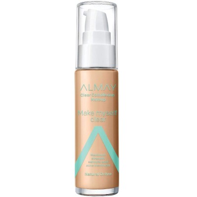 Base Clear Complex Almay 510 Natural Ochre, cobertura media, acabado mate hipoalergénico, libre de crueldad animal y fragancia