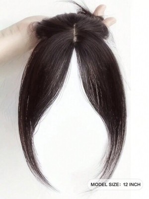 Topper de cabello sintético 3D con clip estilo francés